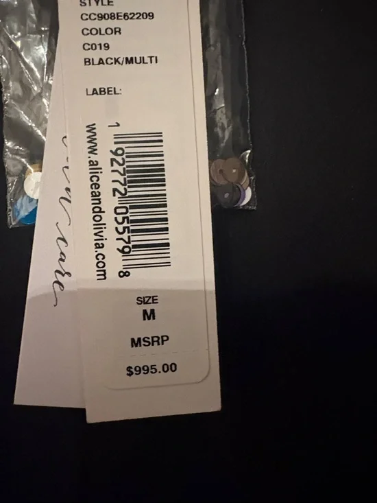 Alice + Olivia Multicolor Sequin Zebra Stripe Blazer - Picture 6 of 6